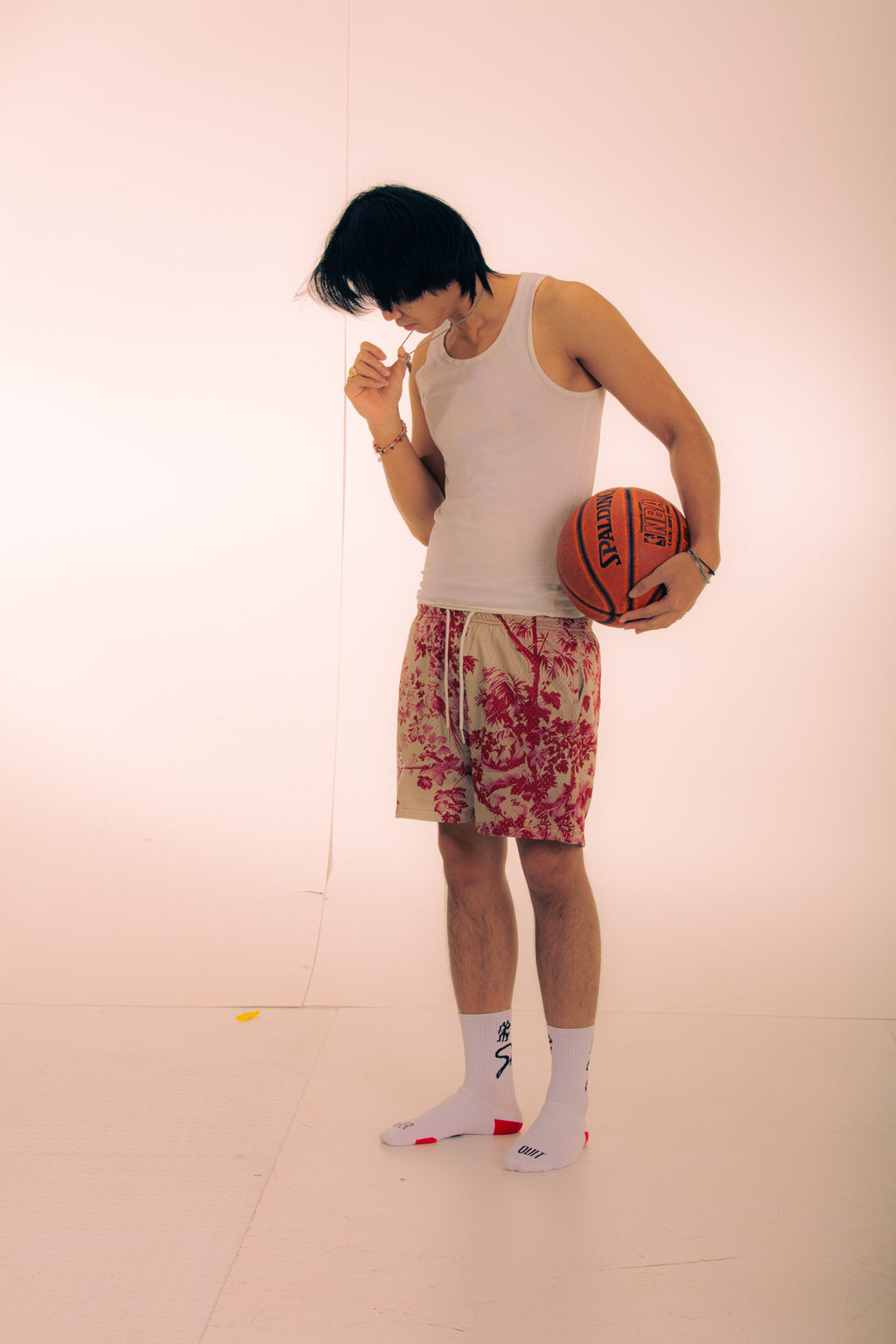 Red Forest Mesh Short