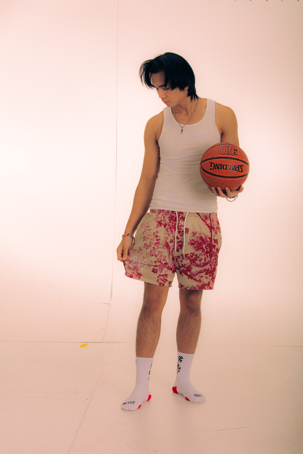Red Forest Mesh Short