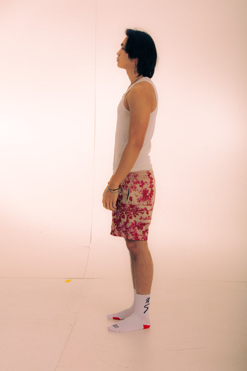 Red Forest Mesh Short