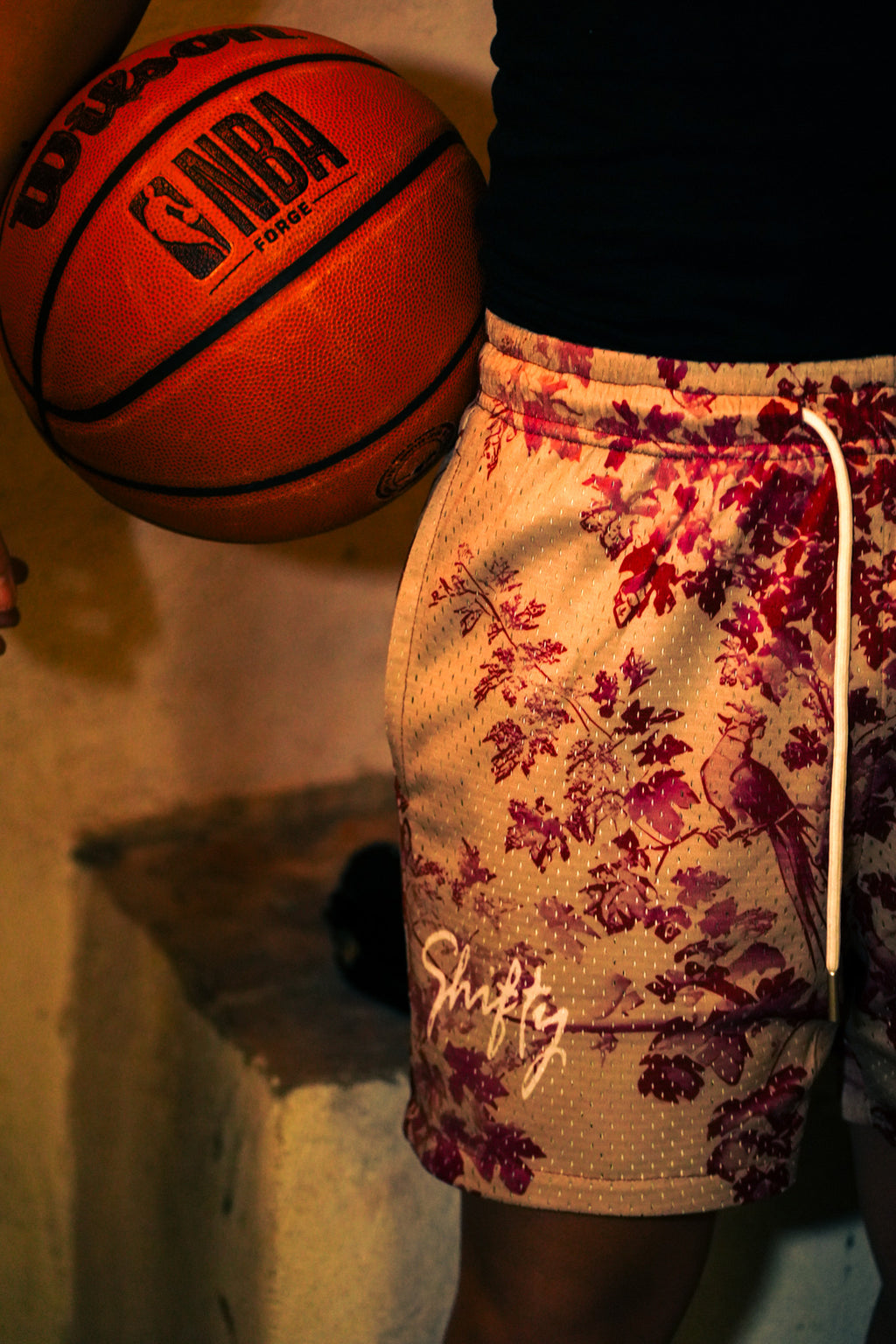 Red Forest Mesh Short