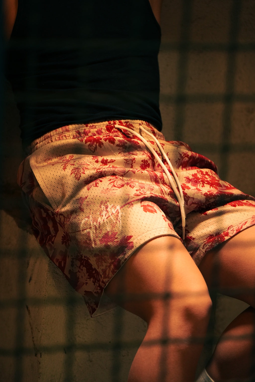 Red Forest Mesh Short